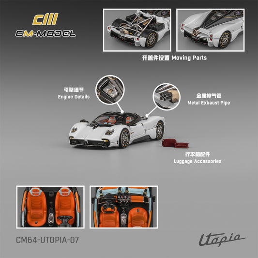 1/64 Pagani Utopia Pearl White - CM Models - CM64-Utopia-07