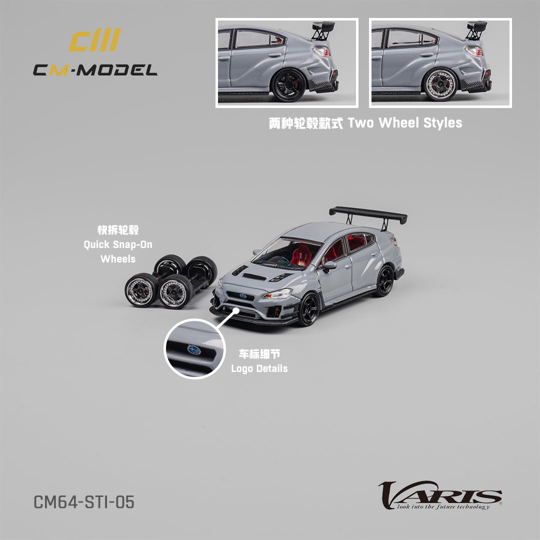 1:64 Subaru STI Varis Widebody 1.0 Gray - CM64- STI-05