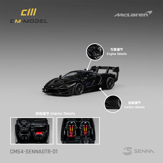 1:64 MCLAREN SENNA GTR BLACK - CM64-SennaGTR-01