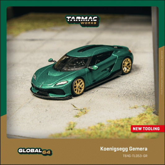 1/64 - KOENIGSEGG GEMERA GREEN - TARMAC - TC-T64G-TL053-GR