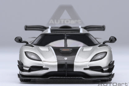 1:64 Koenigsegg One: 1 Moon Grey/Carbon Black Orange Accents - AutoArt 20042