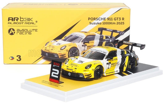1/64 911 992 GT3 R TEAM ABSOLUTE RACING N 7 2nd 1000km SUZUKA 2025 KEVIN ESTRE - LAURENS VANTHOOR - PATRICK PILET- AR Box - ALM641001