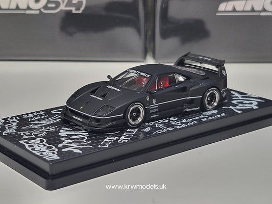 1:64 LBWK Ferrari F40, black/white - in64LBWKF40-HKTS23