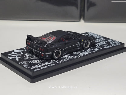 1:64 LBWK Ferrari F40, black/white - in64LBWKF40-HKTS23