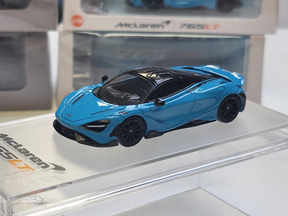 1/64  - McLAREN - 765LT WITH RACING SET WHEELS 2020 - LIGHT BLUE - CM Models