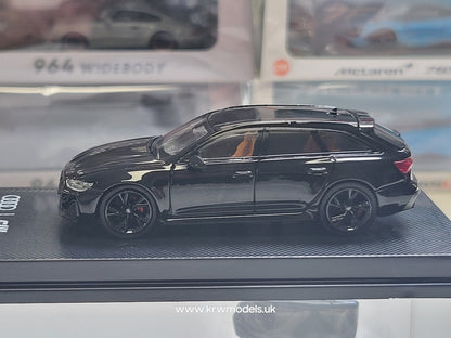 1/64 - AUDI - A6 RS6 AVANT C8 SW STATION WAGON 2021 - Black - CM Models