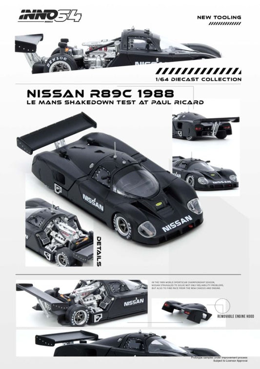 1/64 NISSAN R89C LE MANS SHAKEDOWN TEST AT PAUL RICARD 1988 - Inno64 - IN64-R89C-LMT1988