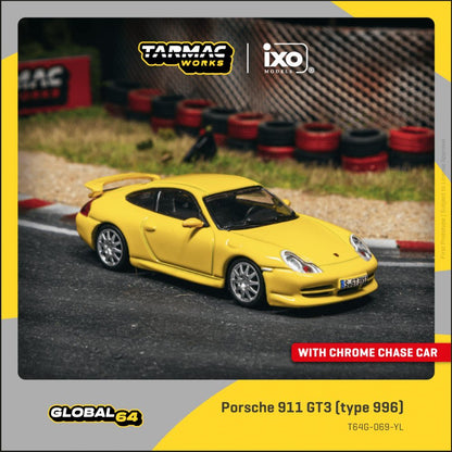 1/64 - Porsche 911 GT3 (type 996) Yellow - TARMAC - T64G-069-YL