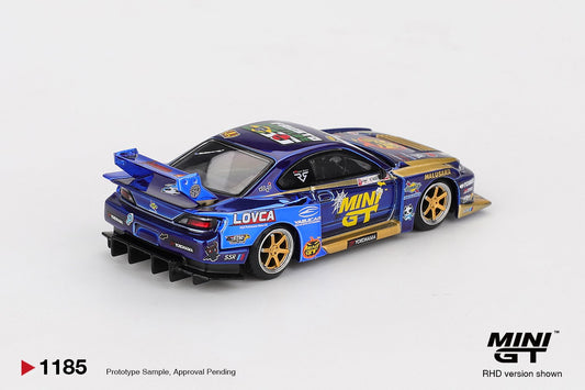 1/64 NISSAN LB-SUPER SILHOUETTE S15 SILVIA NO.555 TEAM MINI GT LIBERTY WALK 2025 FORMULA DRIFT HALLOWEEN SPECIAL (RHD) - MiniGT - MGT01185