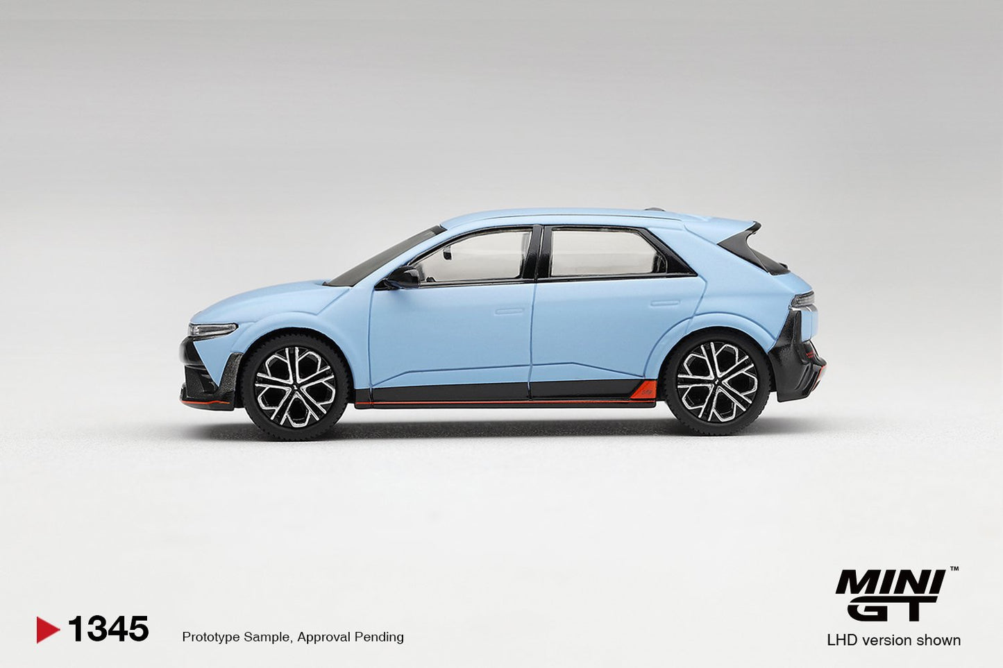 1/64 HYUNDAI IONIQ 5 N PERFORMANCE BLUE MATT (LHD) (KOREAN EXCLUSIVE) - Mini GT - MGT01345-L