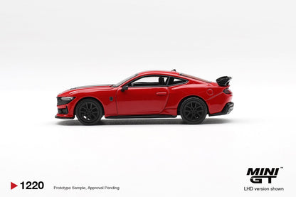 1/64 FORD MUSTANG DARK HORSE RACE RED (RHD) - Mini GT - MGT01220