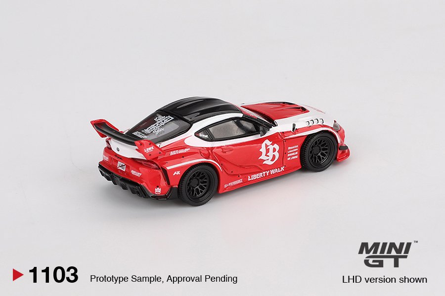 1/64  LB WORKS TOYOTA GR SUPRA RED/WHITE (LHD) - MGT01103