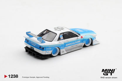 1/64  NISSAN SKYLINE GT-R (R32) LBWK KAIDO WORKS AMOCULTURE - Mini GT - MGT01238