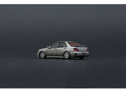 1/64 2001 Subaru Impreza WRX RHD with Extra Wheels, silver - BM64B0080rhd