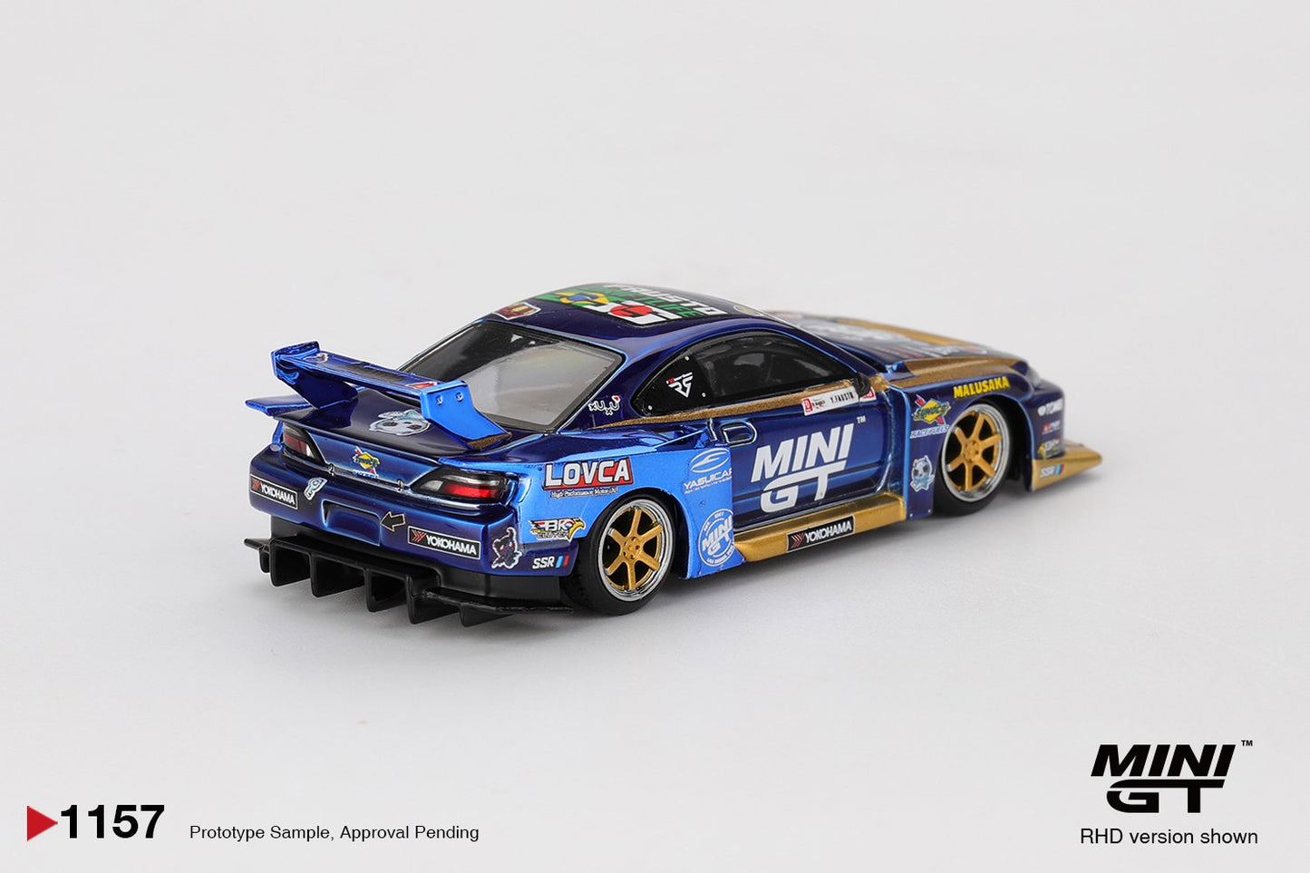 1/64 NISSAN LB-SUPER SILHOUETTE S15 SILVIA NO.555 TEAM MINI GT LIBERTY WALK 2025 FORMULA DRIFT (RHD)   - MiniGT -  MGT01157