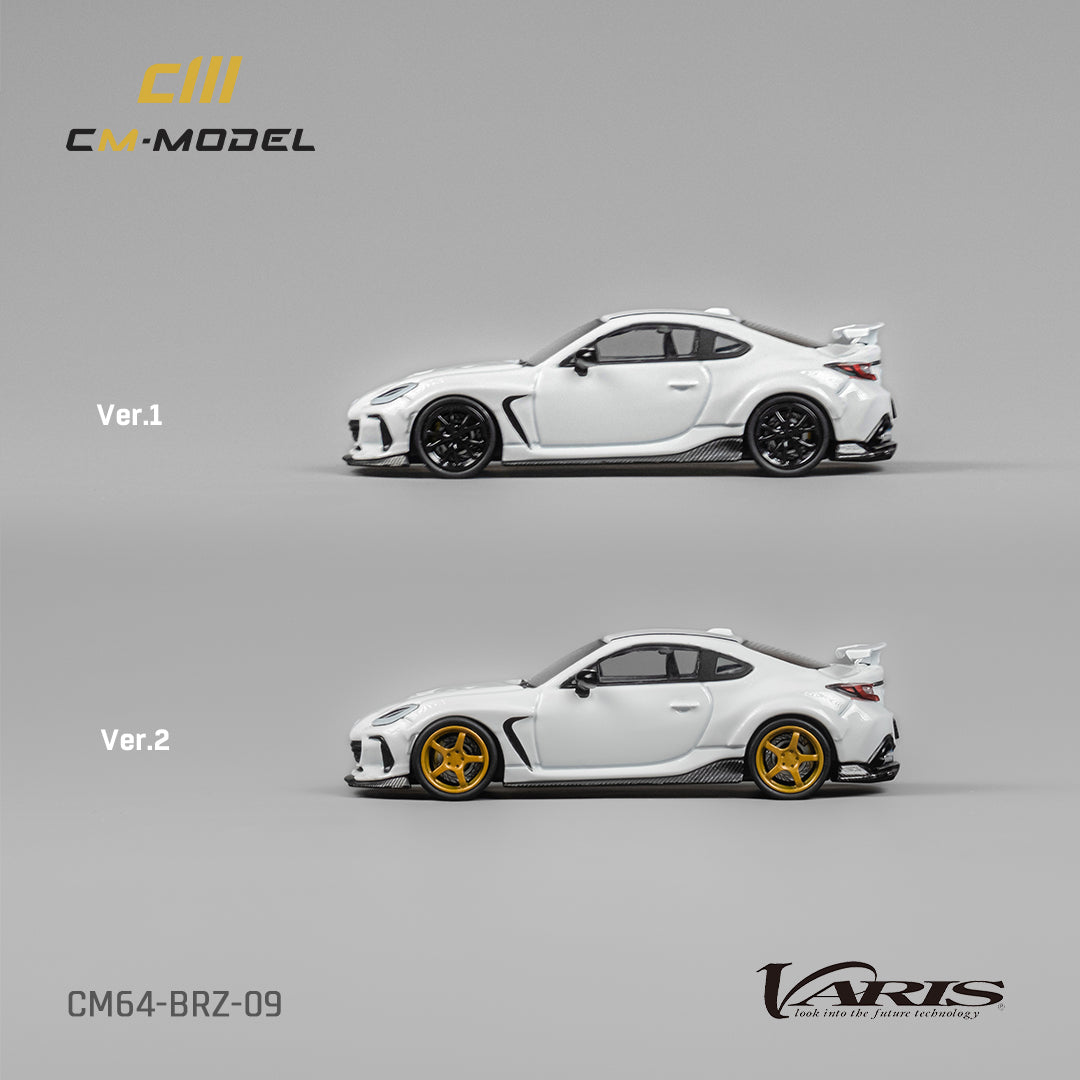 1:64 Subaru BRZ Varis Widebody White BRZ -  CM Models - CM64-BRZ-09