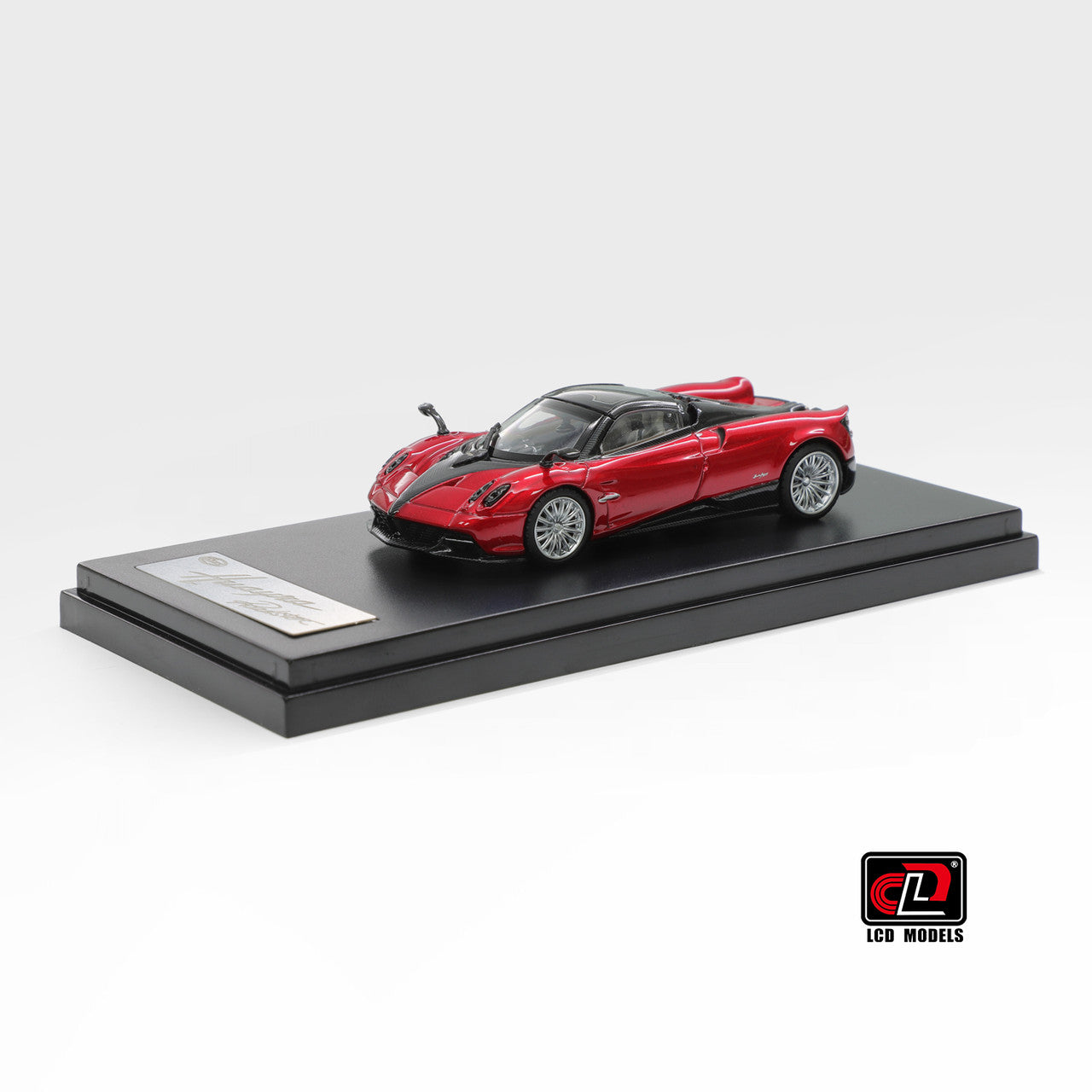 1/64 Pagani Huayra Roadster Red/Black Carbon - LCD Models - LCD64015-RB
