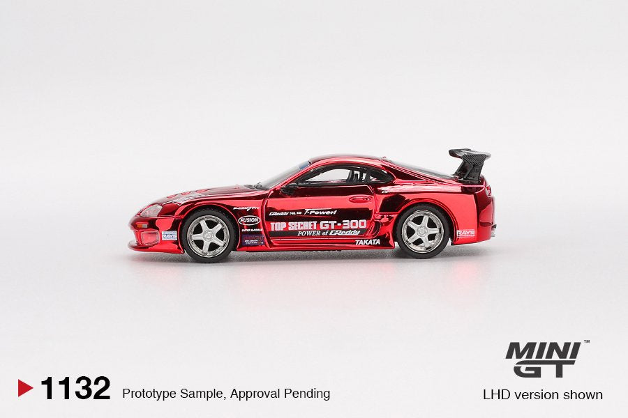 1/64 TOYOTA SUPRA (A80) TOP SECRET GT-300 TOP SECRET RED CHROME (LHD) - MGT01132