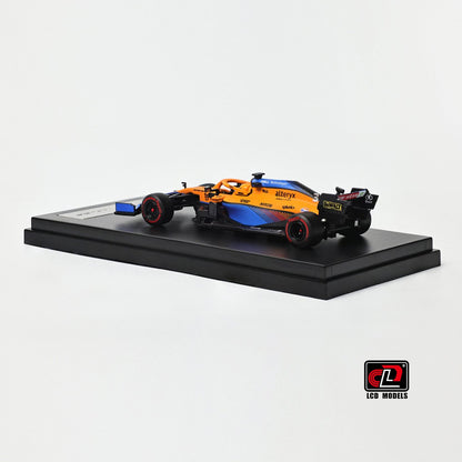 1/64 F1 MCL35L TEAM MCLAREN N 3 SEASON 2021 DANIEL RICCIARDO - ORANGE LIGHT BLUE - LCD Models - LCD64030-OR