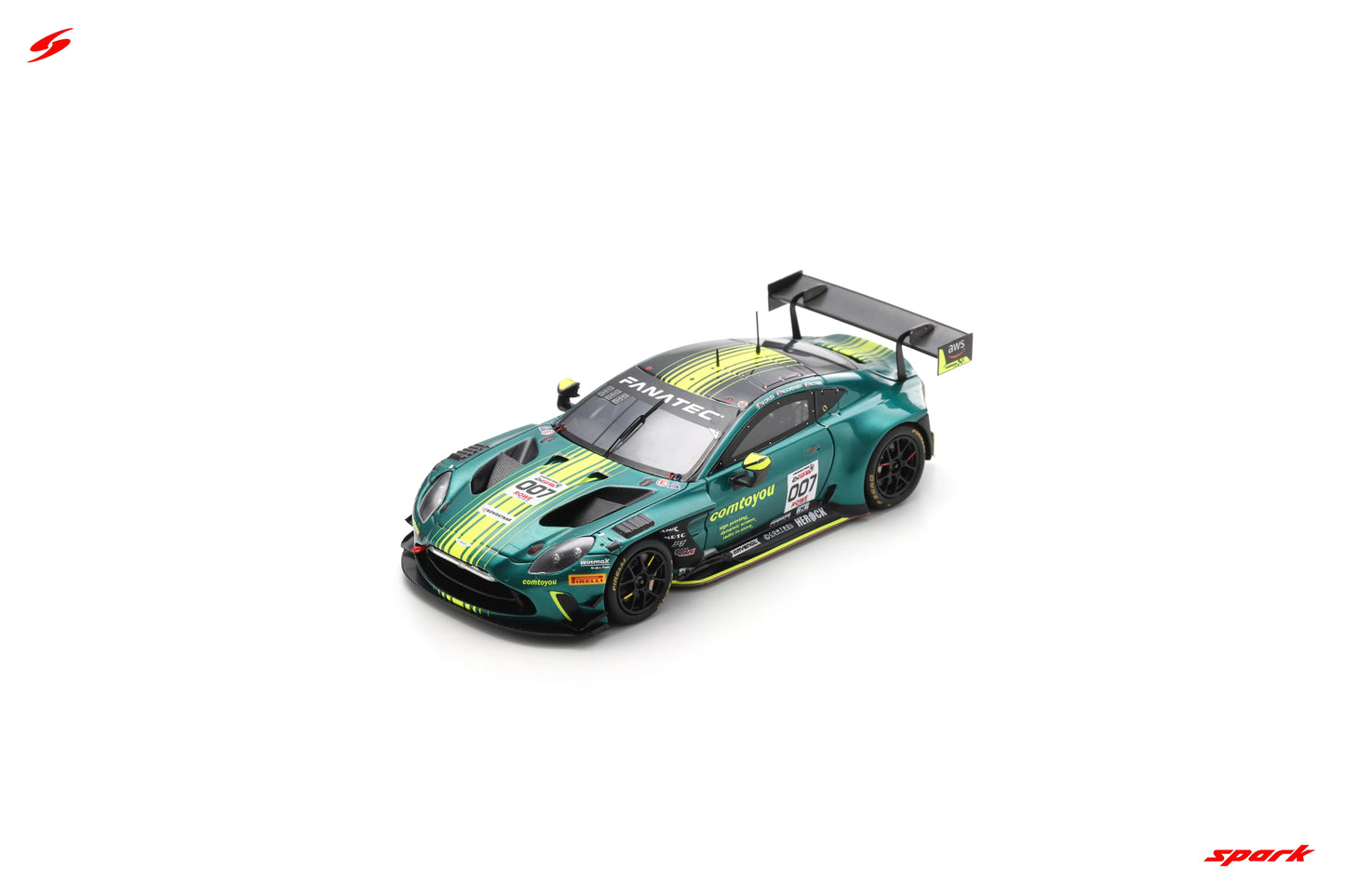 1/64 - Aston Martin Vantage AMR GT3 EVO #007 Comtoyou Racing Winner 24H Spa 2024 - Spark - SPA 64SPA2024