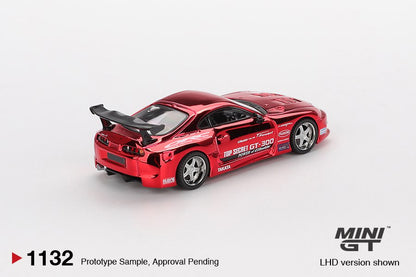 1/64 TOYOTA SUPRA (A80) TOP SECRET GT-300 TOP SECRET RED CHROME (LHD) - MGT01132