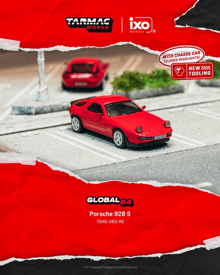 1/64 - Porsche 928 S Red - TARMAC - T64G-083-RE