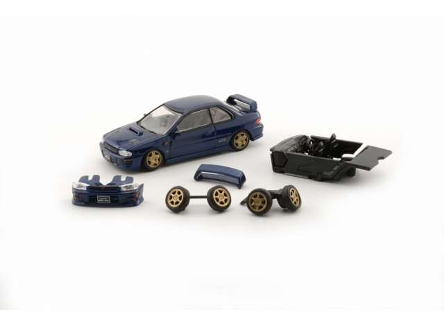 1/64 Subaru Impreza WRX Type R 3, 4-6 right hand drive, blue - BM64B0259rhd