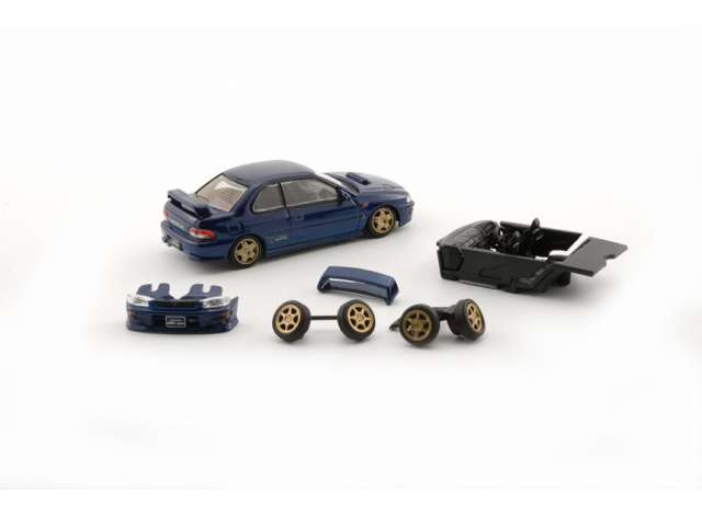 1/64 Subaru Impreza WRX Type R 3, 4-6 right hand drive, blue - BM64B0259rhd