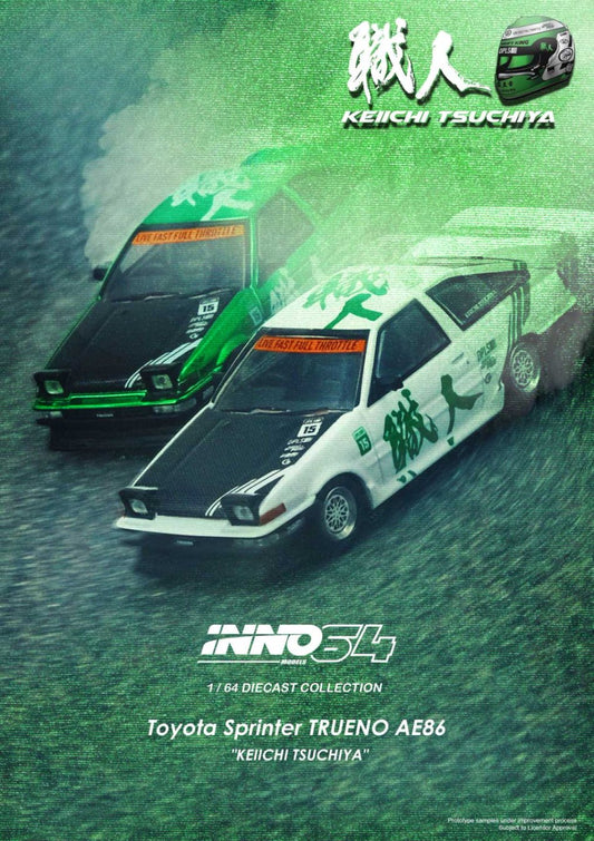 1/64 TOYOTA SPRINTER TRUENO AE86 "KEIICHI TSUCHIYA" - Inno64 - IN64-AE86-KT