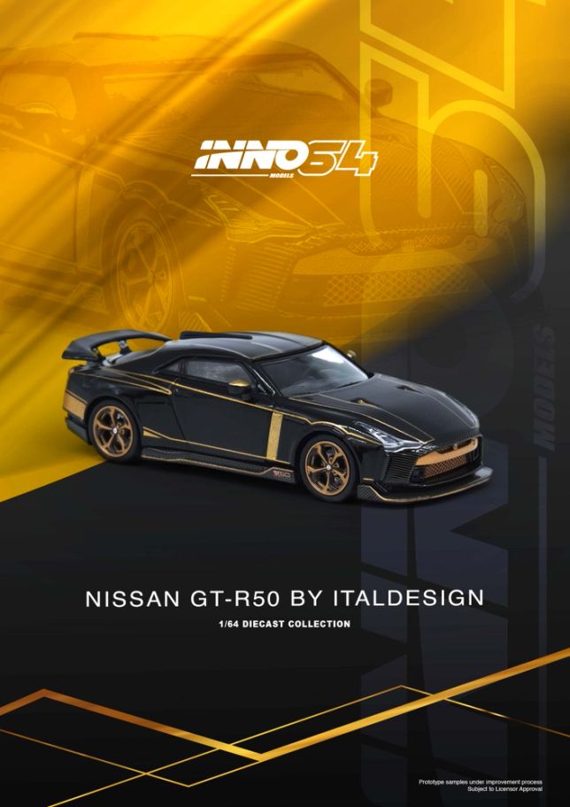 1/64 NISSAN GT-R50 By ITALDESIGN Black - Inno64 - IN64-R50-BLK