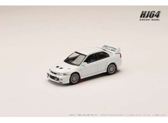1/64 1999 Mitsubishi Lancer GSR Evolution 6 (CP9A) with Mud flap, scortia white - HJ642032AW