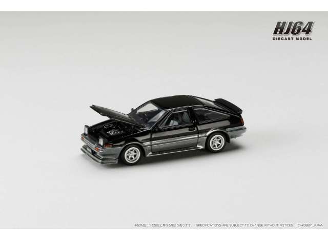 1:64 Toyota Sprinter Trueno Late Version JDM Style, black/gray - Hobby Japan - HJ645052SG