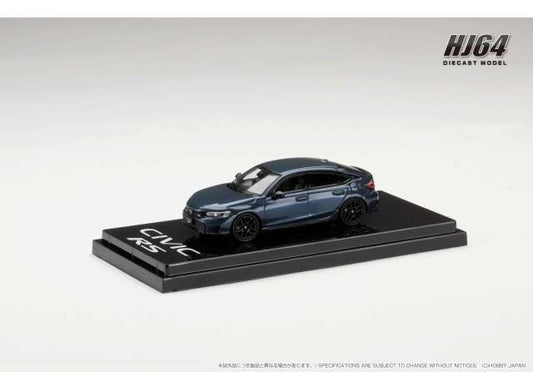 1:64 Honda Civic RS Customized Version, seabed blue pearl - Hobby Japan - HJ642046ABL