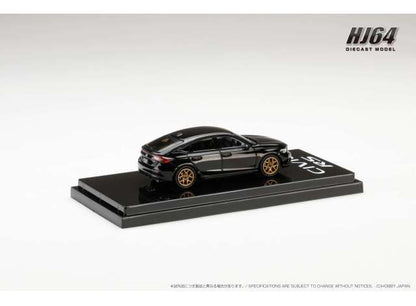 1:64 Honda Civic RS Customized Version, crystal black pearl - Hobby Japan - HJ642046BBK