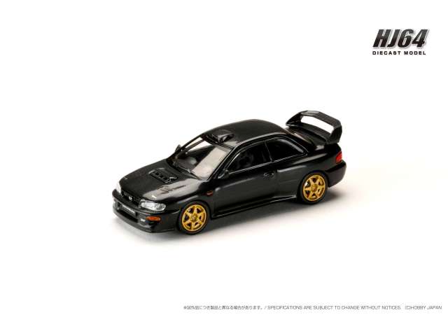 1:64 Subaru Impreza 22B Sti Version (GC8) Rally Base Car *Carbon pattern version* , carbon black  - Hobby Japan