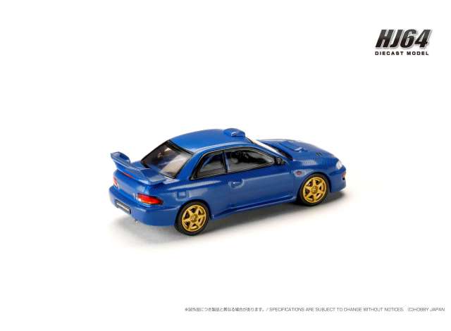 1:64 Subaru Impreza 22B Sti Version (GC8) Rally Base Car *Carbon pattern version* , carbon blue - Hobby Japan