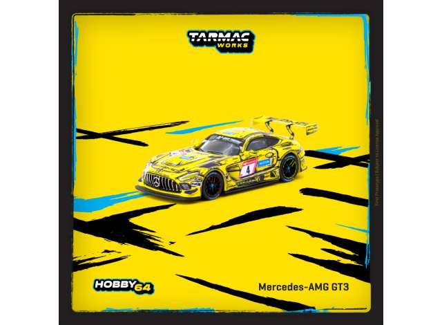 1:64 Mercedes Benz AMG GT3 #4 P.Ellis/R.Marciello/E. Mortara/L.Stolz, Nürburgring 24h 2023, yellow - TC-T64-062-23NUR04