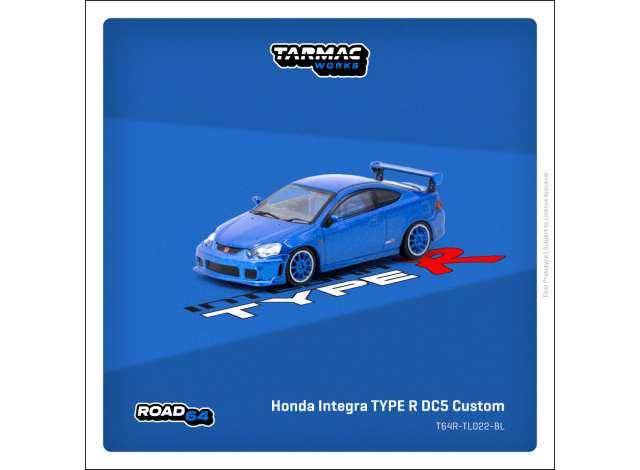 1:64 HONDA INTEGRA TYPE R DC5 CUSTOM - BLUE METALLIC - Tarmac Models - TC-T64R-TL022-BL