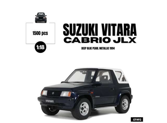 1/18 1994 Suzuki Vitara Cabrio JLX  deep blue pearl metallic  - Otto Models - OT492