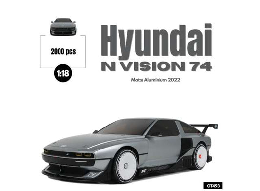 1/18 2022 Hyundai N Vision 74 matte aluminium - Otto Models - OT493