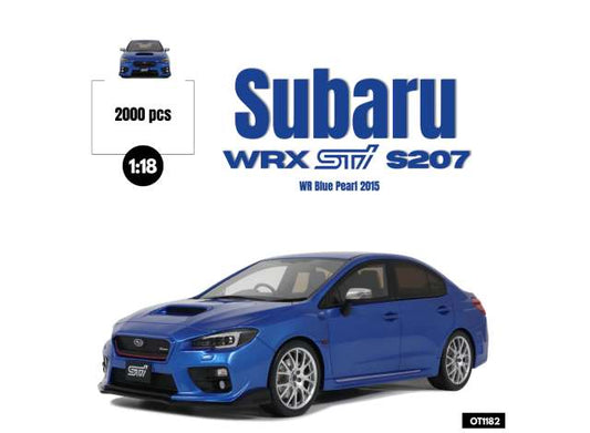 1/18 2015 Subaru WRX STI S207  WR blue pearl - Otto Models - OT1182
