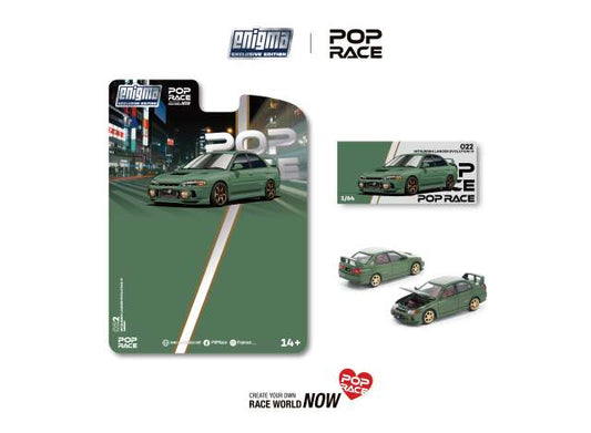 1/64 Mitsubishi Lancer Evolution IV, green - Poprace Enigma PRE022