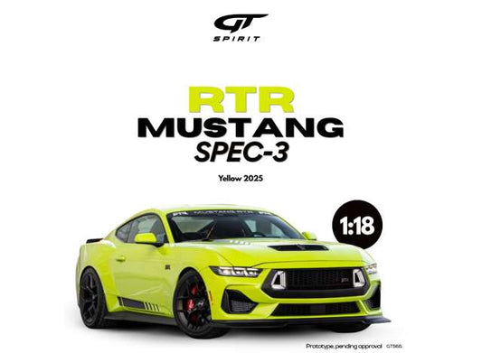 1/18 - 2025 RTR Mustang Spec-3, yellow - GT565 - GT Spirit