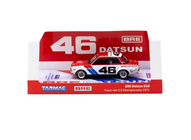 1/64 1971 BRE Datsun 510 #46 John Morton Trans-Am 2.5 Championship - Tarmac Models - TC-T64-052-71BRE46