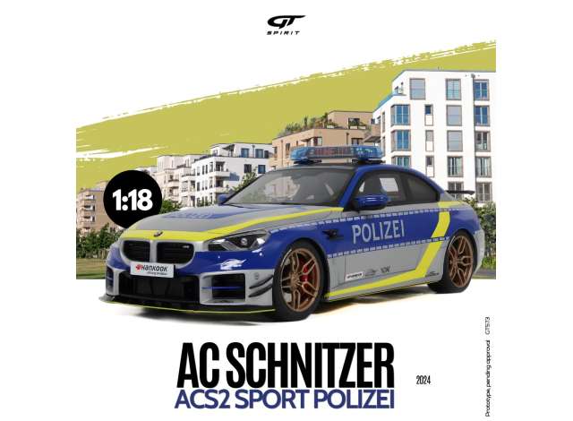 1/18 -  2024 AC Schnitzer AC52 Sport Polizei, blue/silver/yellow - GT573 - GT Spirit