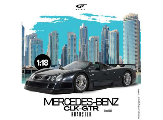1/18 - 1999 Mercedes-Benz CLK-GTR Roadster, grey - GT960 - GT Spirit