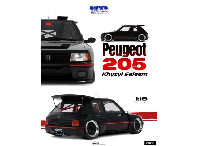 1/18 2018 Peugeot 205 Khyzyl Saleem black/red  - Otto Models - OT1257
