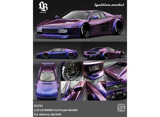 1/18  LB-WORKS 512, purple metallic - Ignition Models - IG3792