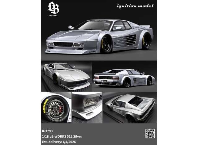 1/18 LB-WORKS 512, silver - Ignition Models - IG3793