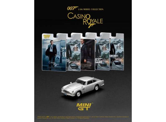 1/64  ASTON MARTIN DB5 CASINO ROYALE (LHD) ENGLISH BLISTER PACKAGING - MiniGT - MGT00909-007E